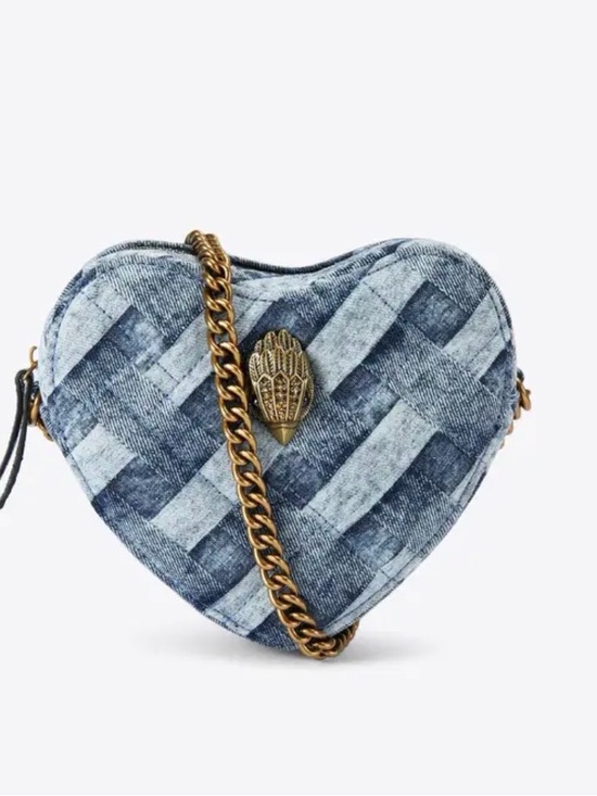Kurt Geiger Handbags - Kurt Geiger London Kensington Denim Heart Crossbody Bag NWT